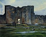 Caterina Cornaro, Queen of Cyprus Paintings - Queens Gate at Aigues-Mortes by Frederic Bazille
